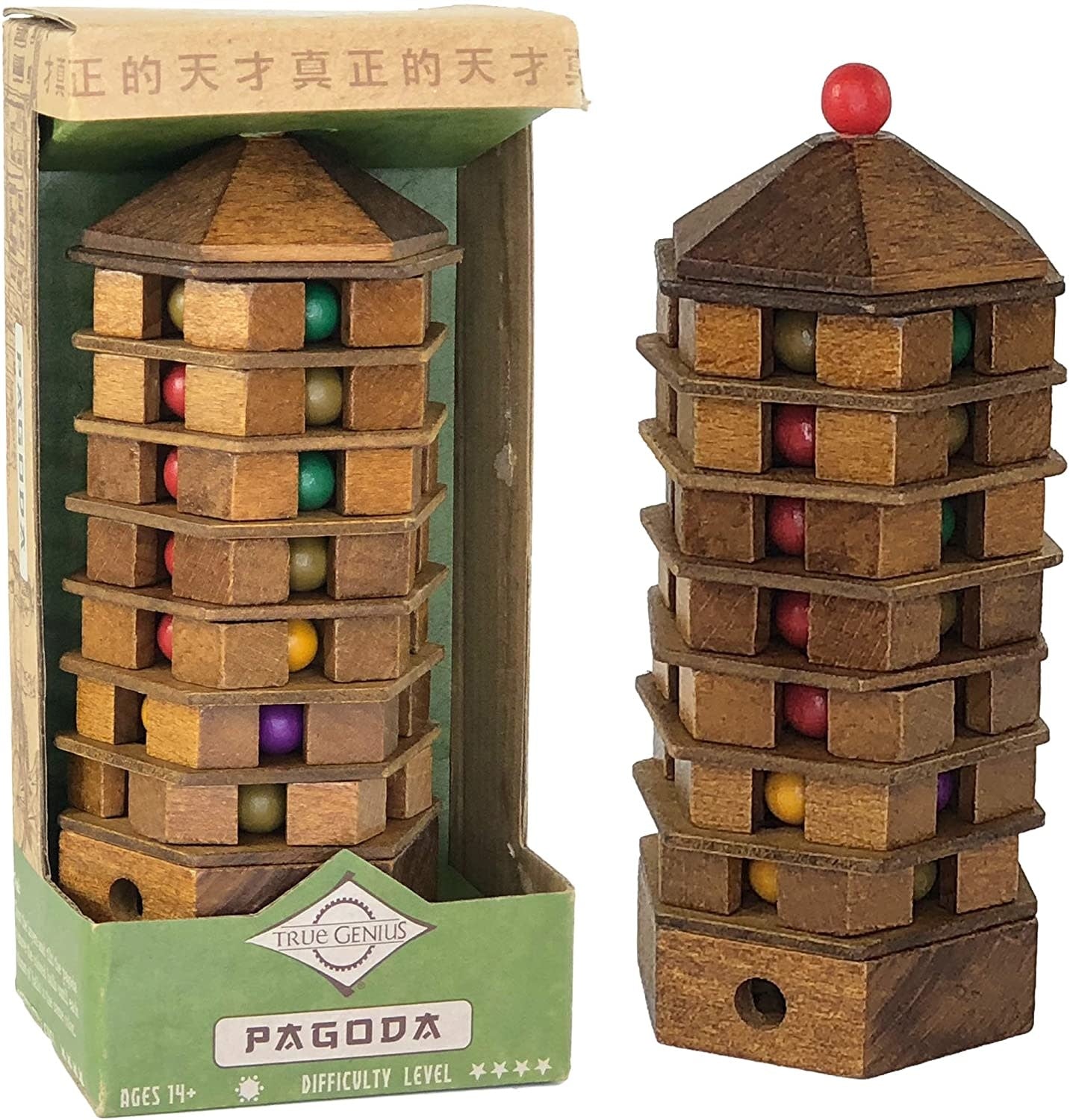 Chinese Pagoda Wood Brain Teaser