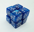 +1/+1 Pearl Blue Counters for Magic: Set of 8