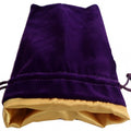 Medium Velvet/Satin Dice Bag: Purple/Gold 4x6