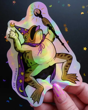 Toad Wizard - Holographic Sticker