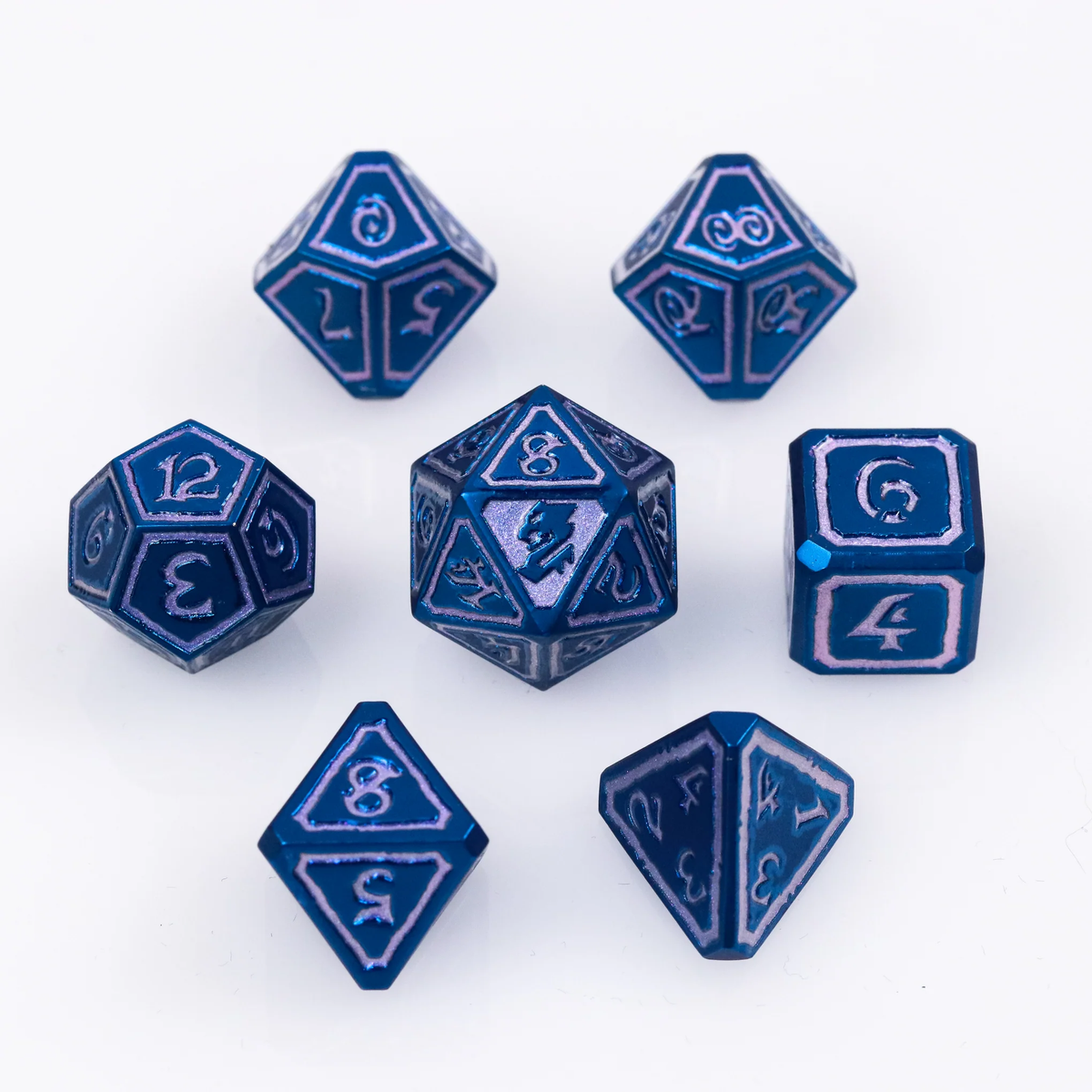 Mages Guild Illusion Metal Poly 7 Dice Set