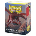 Card Sleeves: Dual Matte: Crimson & Silver (100)