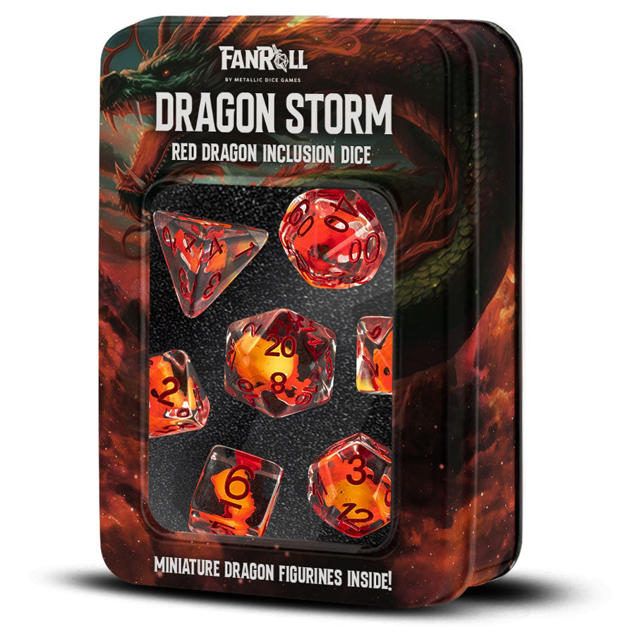 Dragon Storm: Red Dragon Inclusion Poly 7 Dice Set