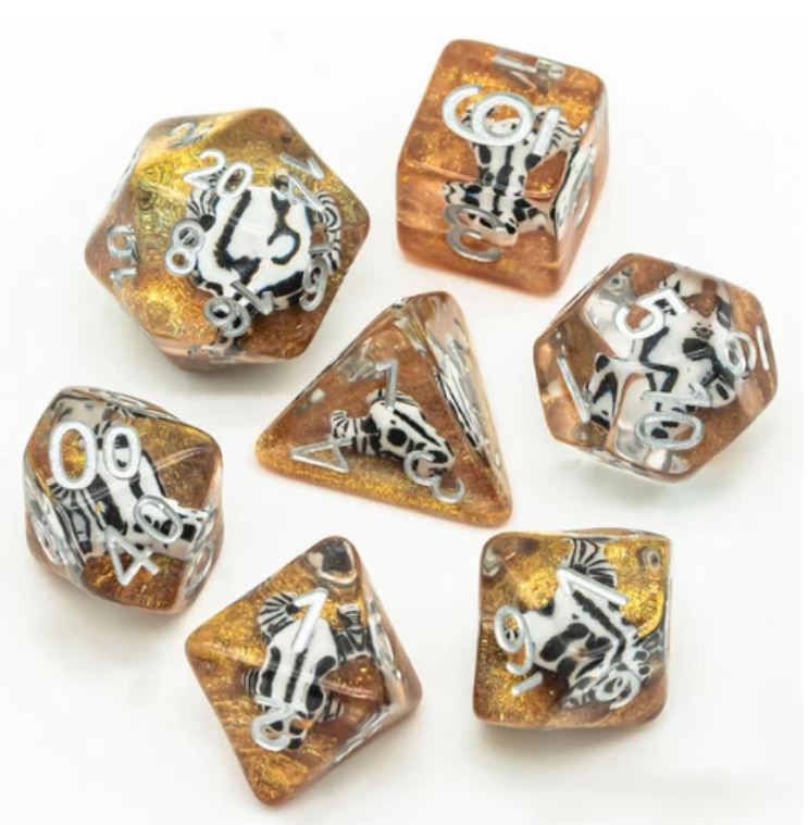 Desert Bull Head Poly 7 Dice Set