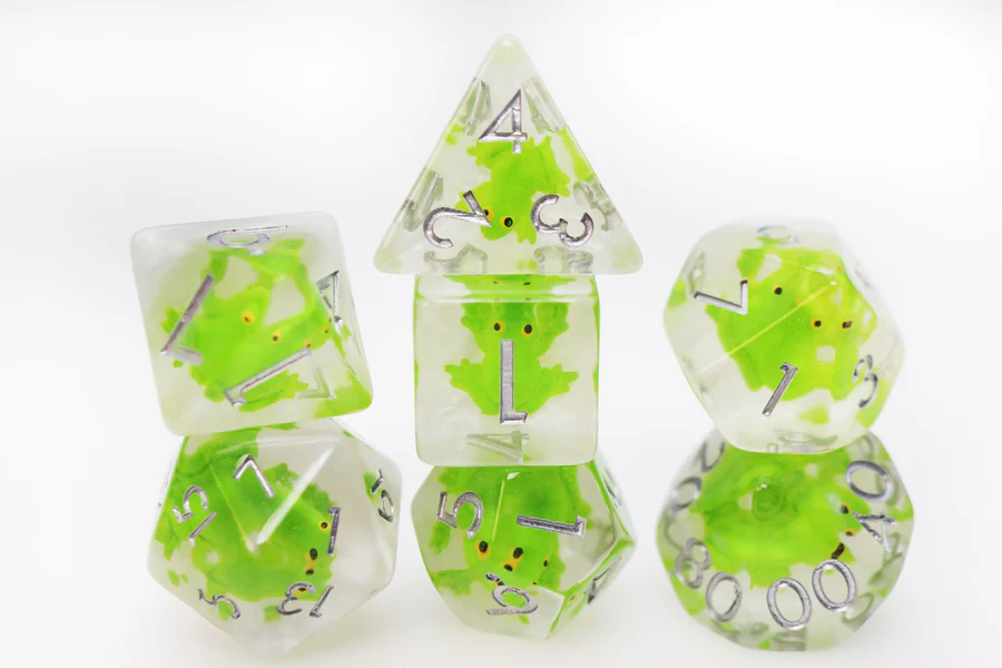 Frozen Frog Poly 7 Dice Set