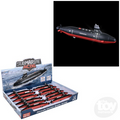 8.5" Diecast Pull Back Submarine With Light And Sounds