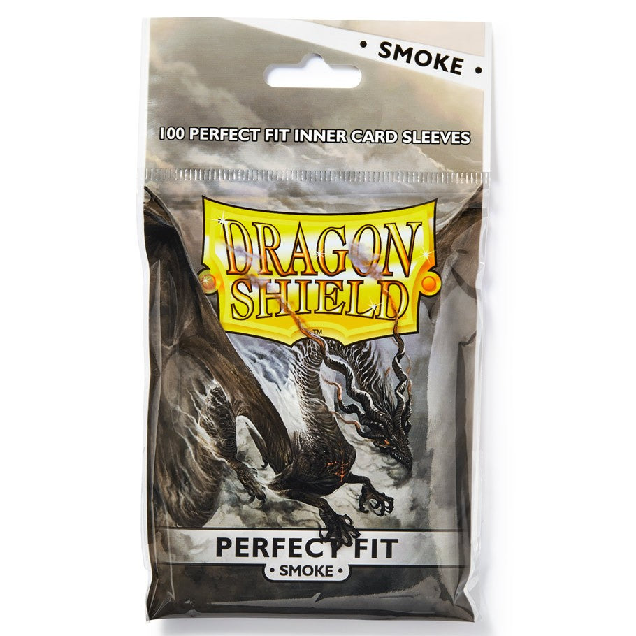 Card Sleeves: Dragon Shields Perfect Fit: 100ct Smoke