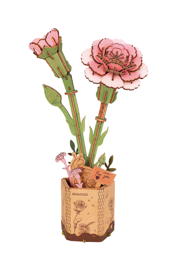 Pink Carnation Wooden Flower Kit