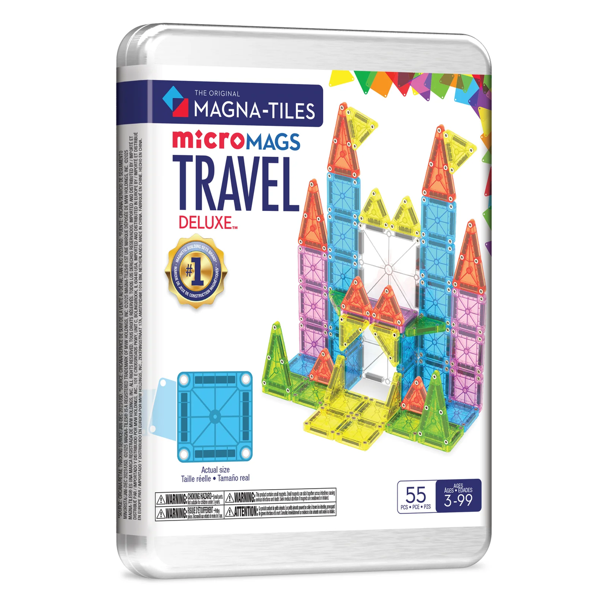 Micro Magna Tiles Travel 55-Piece Deluxe Set