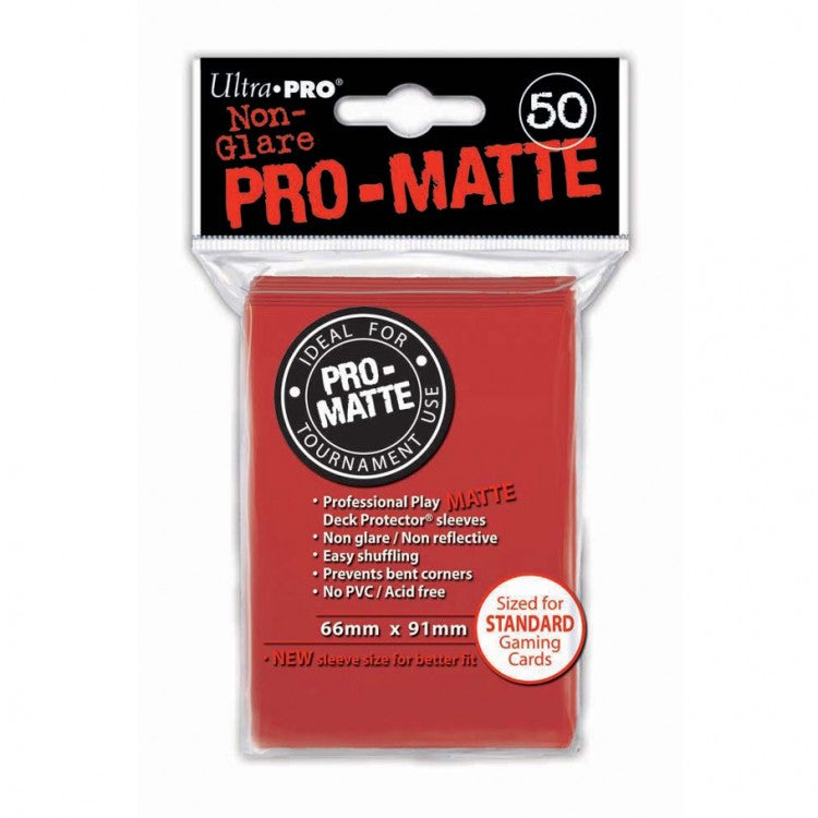 Card Sleeves: PRO-Matte 50ct Sleeve Red