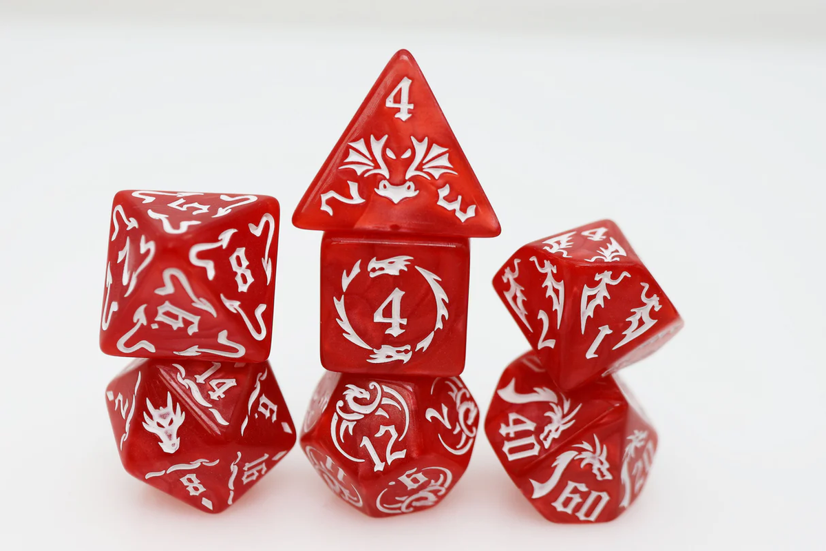 Drake's Flight: Inferno Poly 7 Dice Set