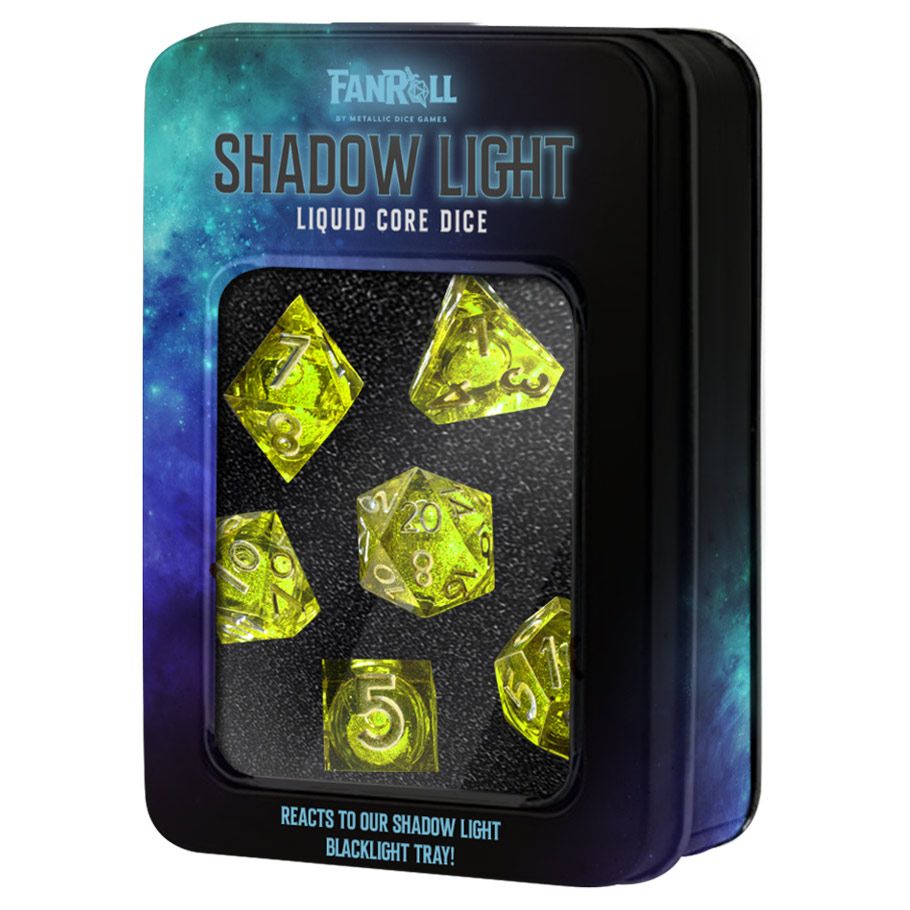 Blacklight: Neon Green: Liquid Core Poly 7 Dice Set