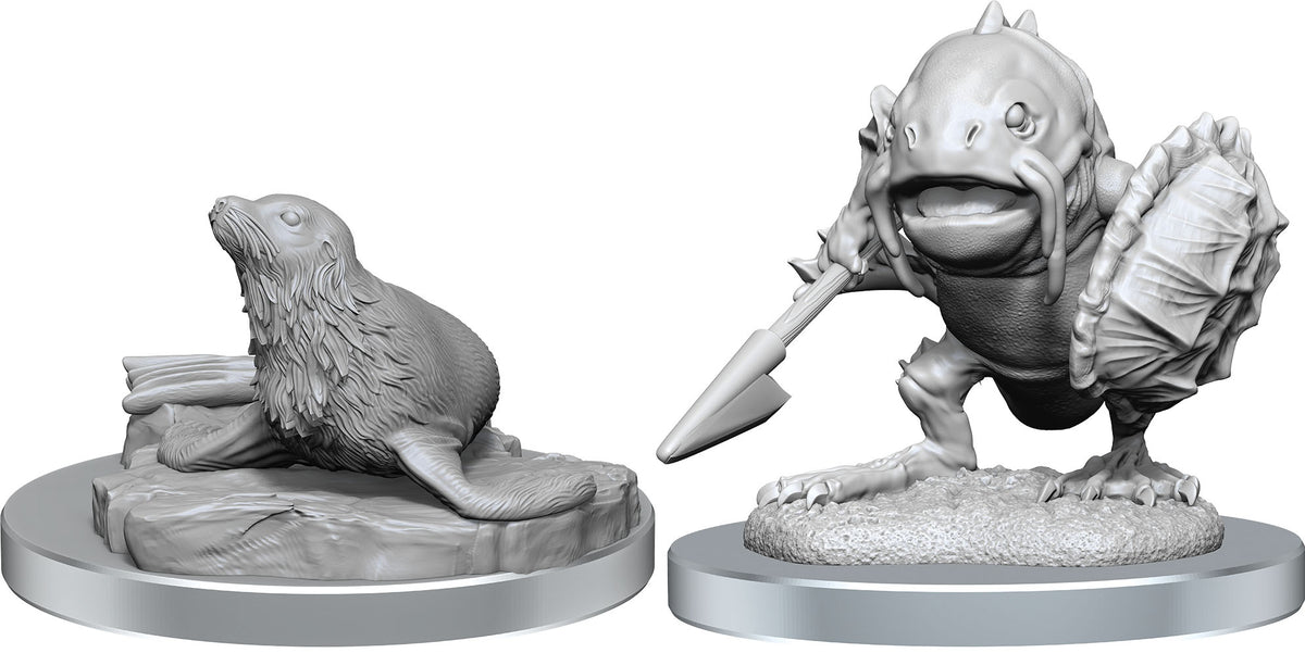 D&D Minis: W20 Locathah & Seal