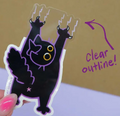 Nilbog the Cat: Scratch - Clear Outline Sticker