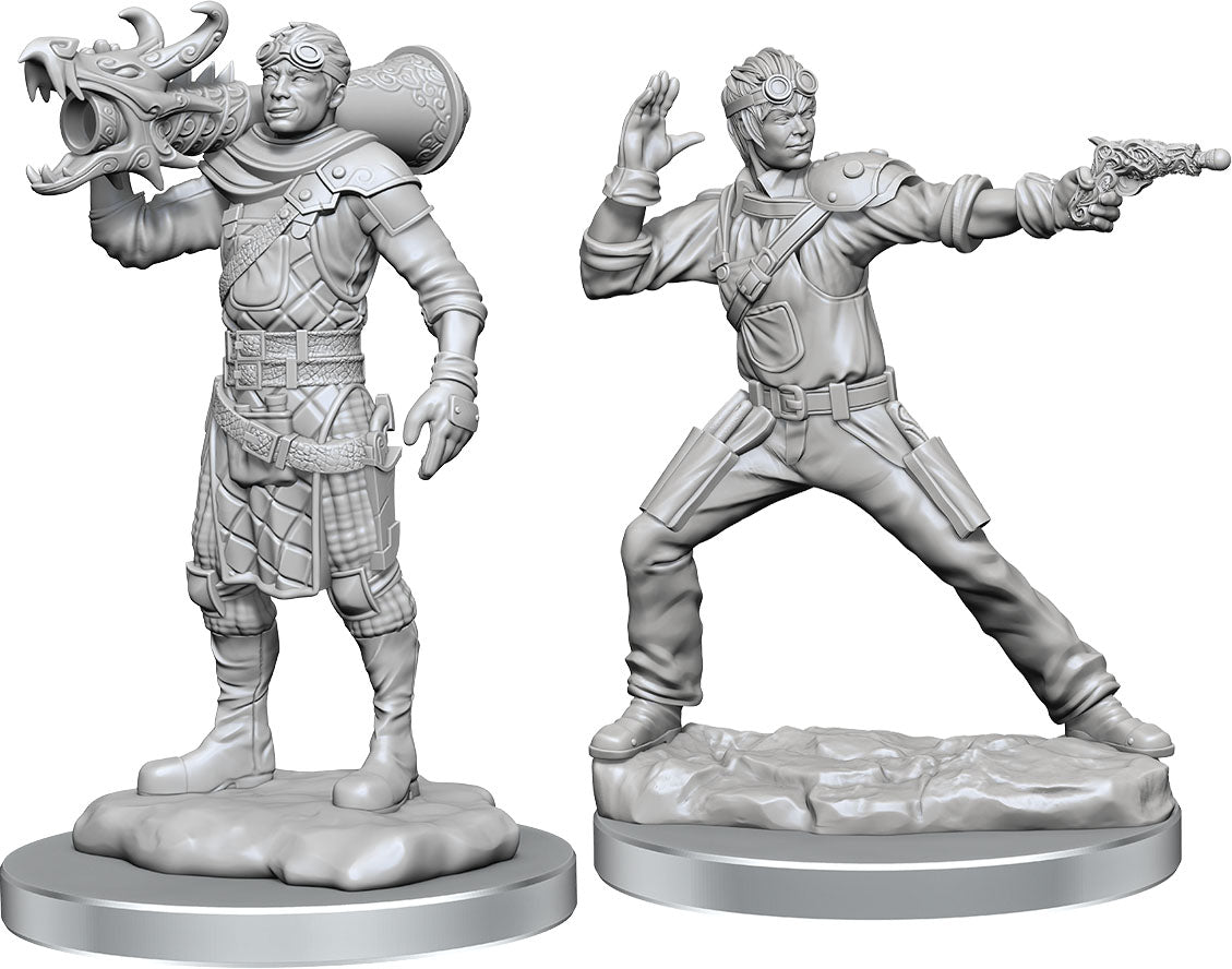 D&D Minis: W19 Human Artificer & Human Apprentice