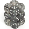 Light Smoke w/silver 16mm Borealis Luminary Dice Set