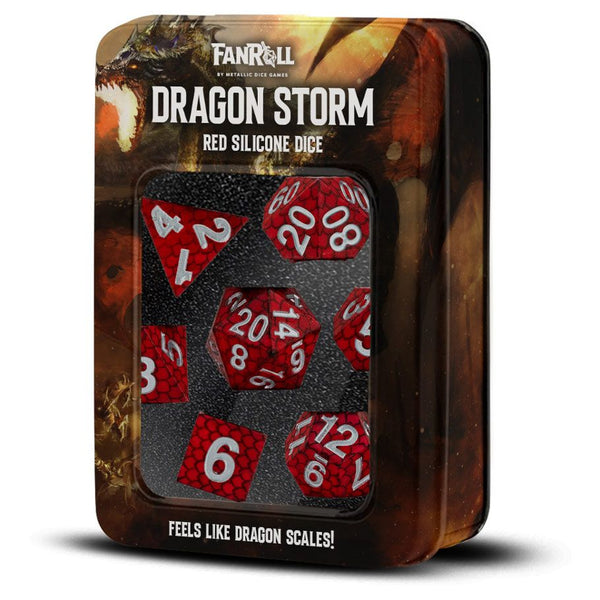 Dragon Storm: Red Dragon Scales: Poly 7 Dice Set