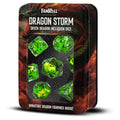 Dragon Storm: Green Dragon Inclusion Poly 7 Dice Set