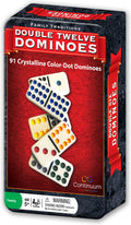 Family Traditions Double 12 Dominoes in Tin