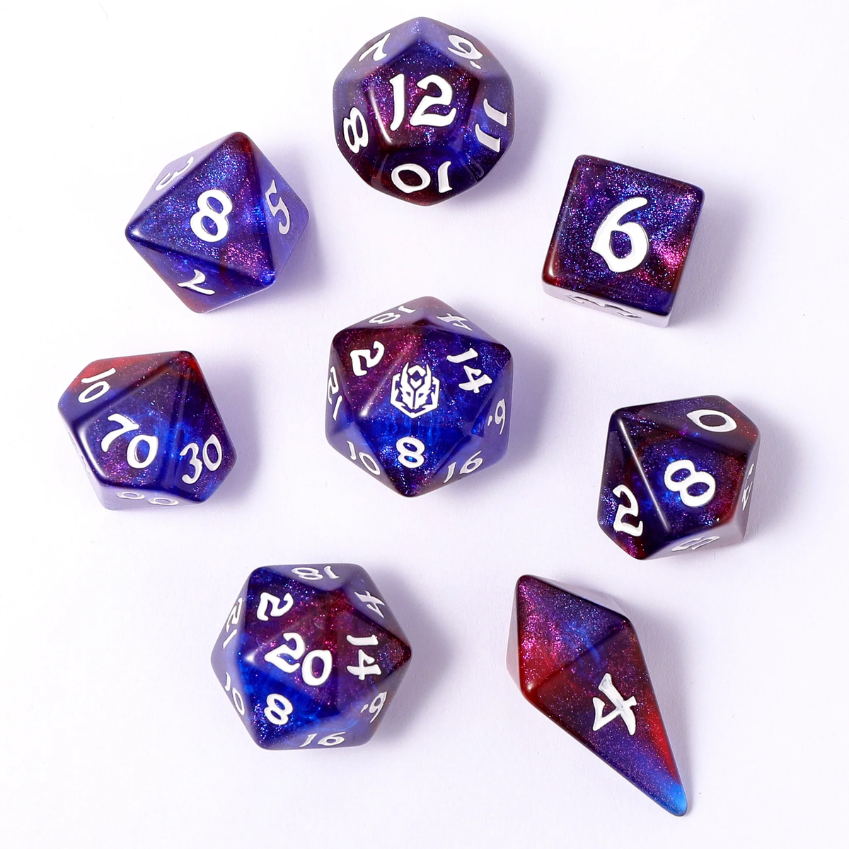 Wyrmforged Rollers - Arcane Nexus Rounded Poly 7 Dice Set
