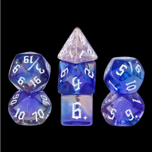 Glimmer Night Poly 7 Dice Set
