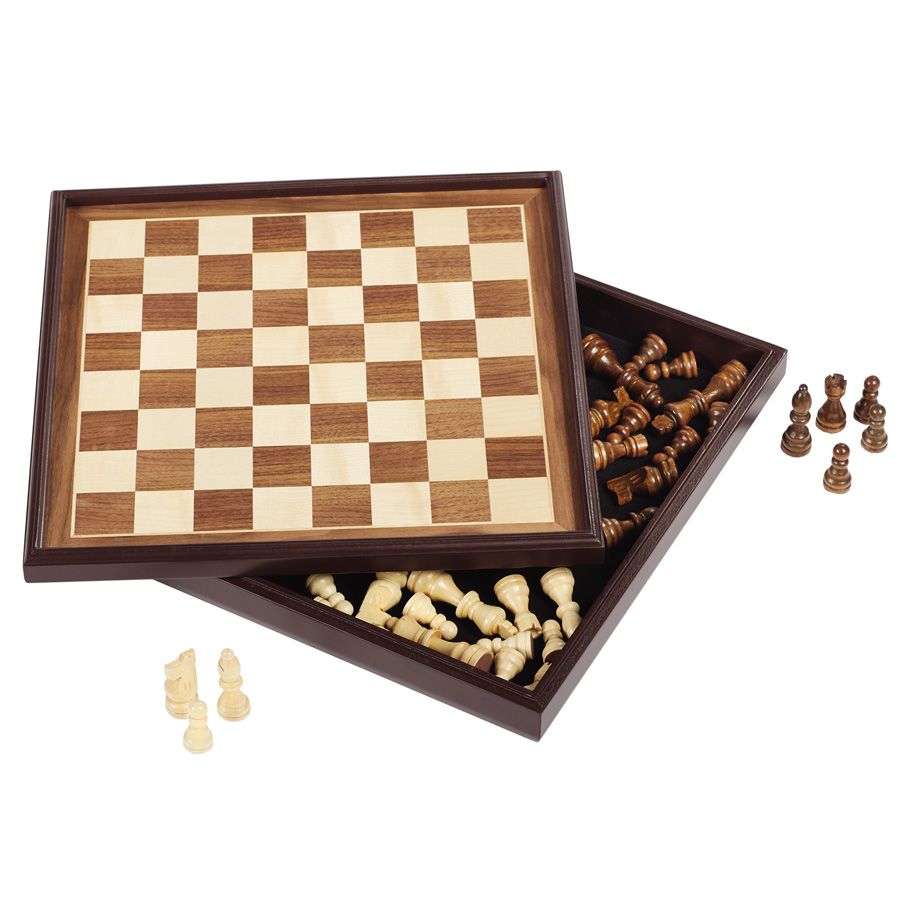 Legacy Deluxe Wooden Chess/Checkers Set