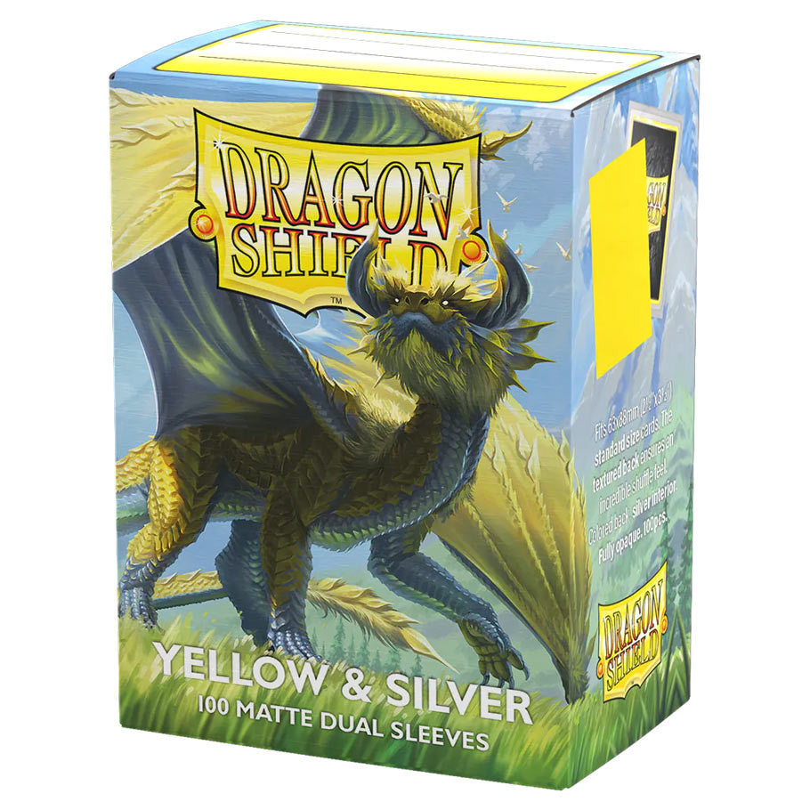 Card Sleeves: Dual Matte: Yellow & Silver (100)