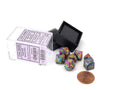 Festive Mosaic/yellow Mini-Poly 7 Dice Set