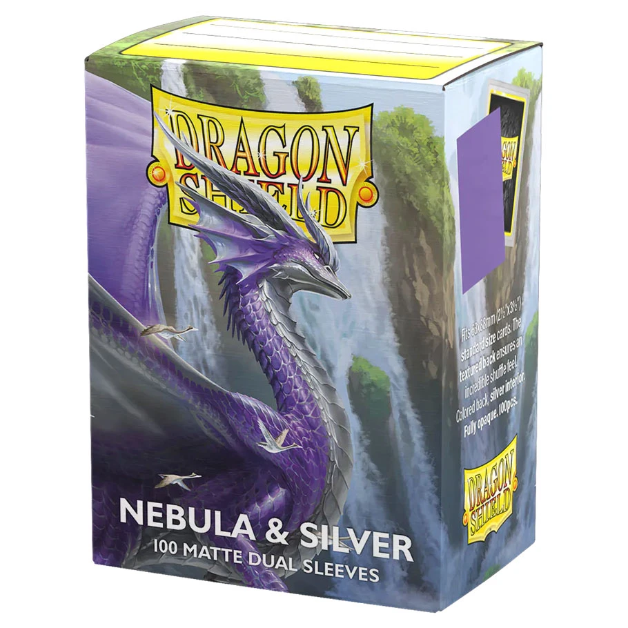 Card Sleeves: Dragon Shield: Dual Matte: Nebula & Silver (100)