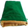 Large Velvet/Satin Dice Bag: Green/Gold 6x8