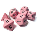 Opaque Pastel Pink/black Poly 7 Set