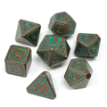 Unearthed Sage Poly 7 Metal Dice Set