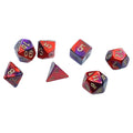 Gemini Purple-Red/gold Mini-Poly 7 Dice Set