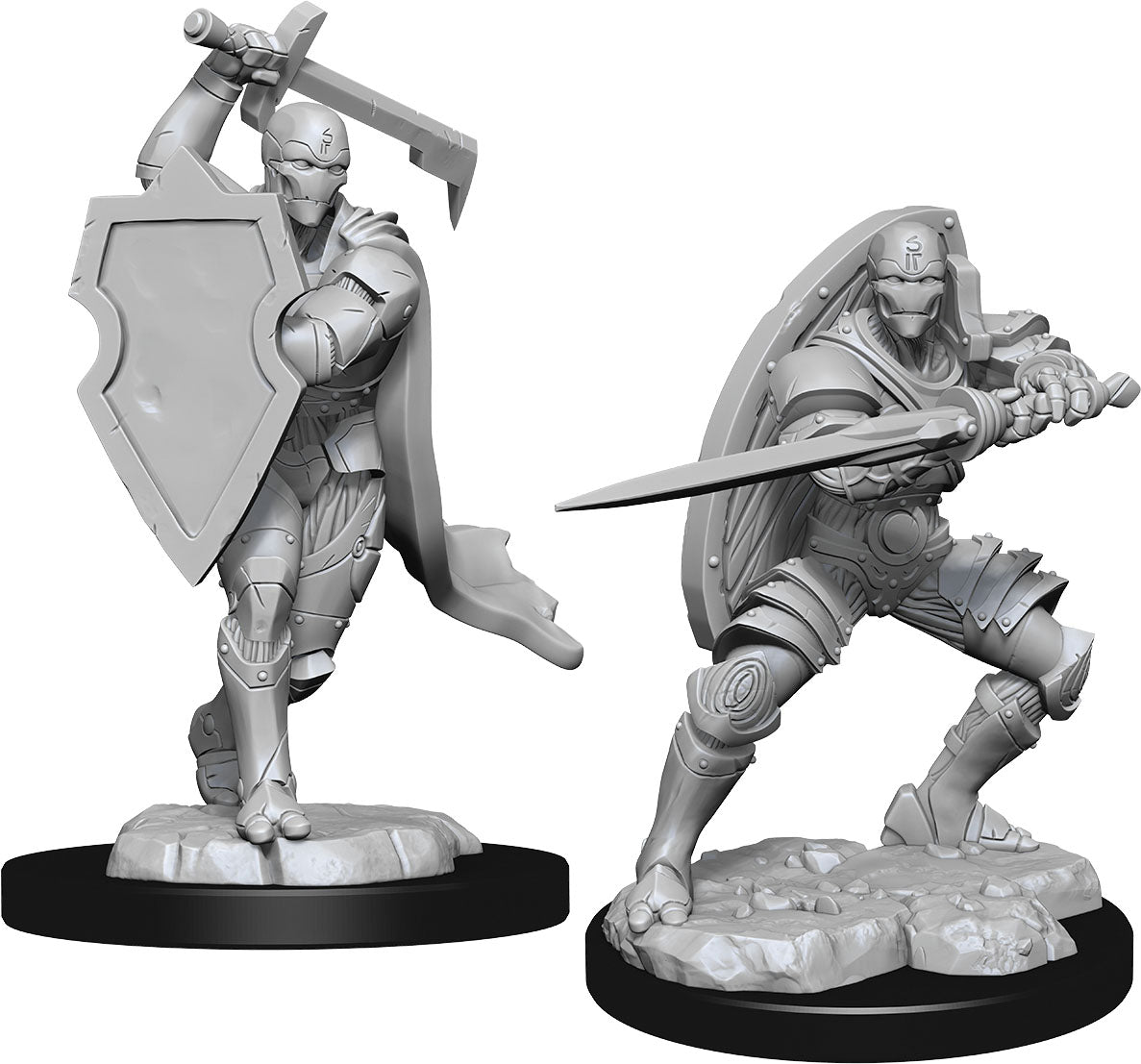 D&D Minis: W13 Warforged Fighter Male