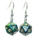 Hook Earrings Scarab Jade Mini d20