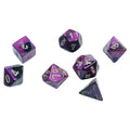 Gemini Black-Purple/gold Mini-Poly 7 Dice Set