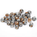 Copper-Steel w/white Gemini 12mm d6 dice set