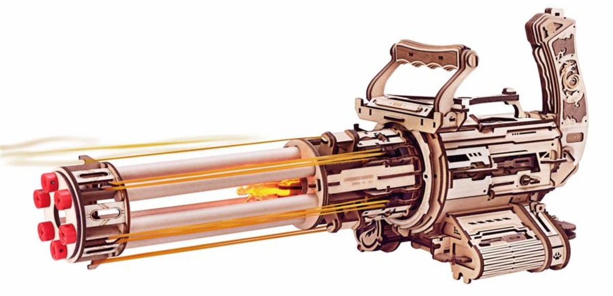 Rotating Barrel Machine Gun with Light DIY Kit