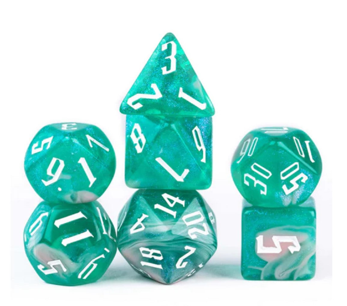 Magician's Wave Poly 7 Dice Set