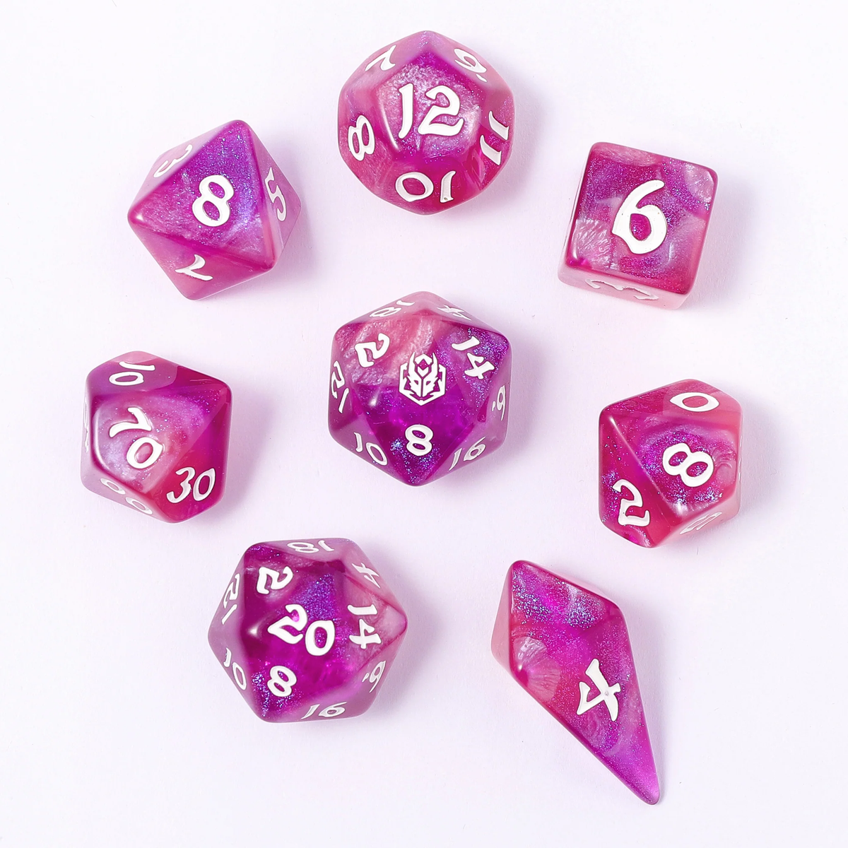 Wyrmforged Rollers - Witch's Brew Rounded Edge Poly 7 Dice Set