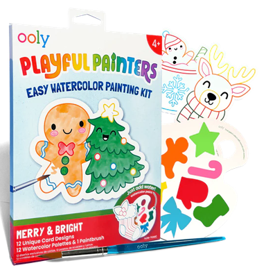 Playful Painters: Easy Watercolor Painting Kit - Merry & Bright
