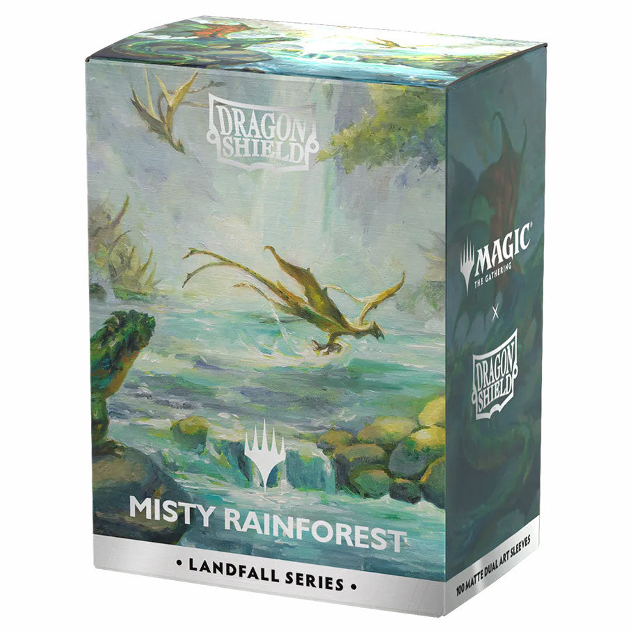 Card Sleeves: Art: Dual Matte: Magic the Gathering: Landfall Series: Misty Rainforest (100)