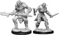 D&D Minis: W15 Bugbear Barbarian Male & Bugbear Rogue Female