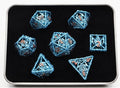 Grim Scythe Blue Metal Poly 7 Dice Set
