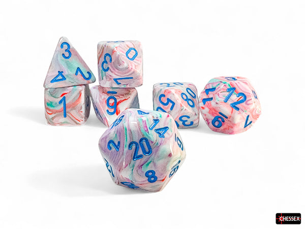 Festive Mega-hedral Pop Art/blue 7-Die Set