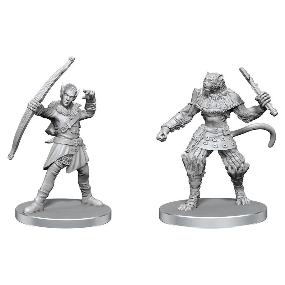 Pathfinder Minis: W26 Elf Hunter & Catfolk Bandit