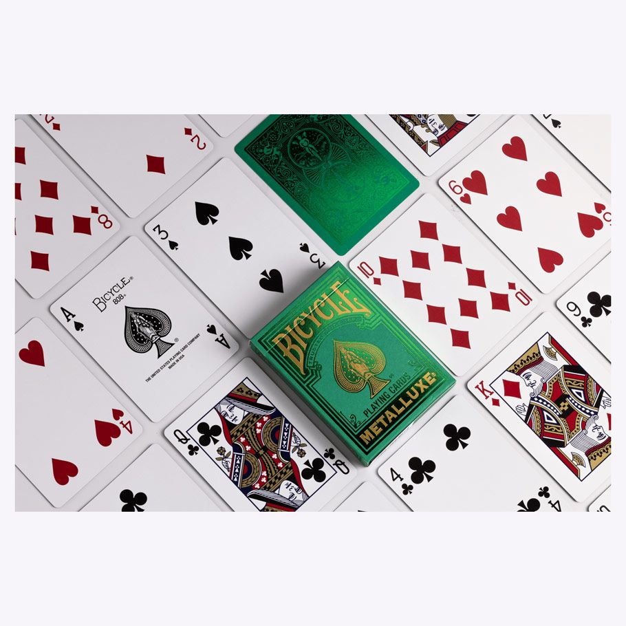 Playing Cards: Metalluxe Green