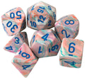 Pop Art /blue Festive Poly 7 dice set