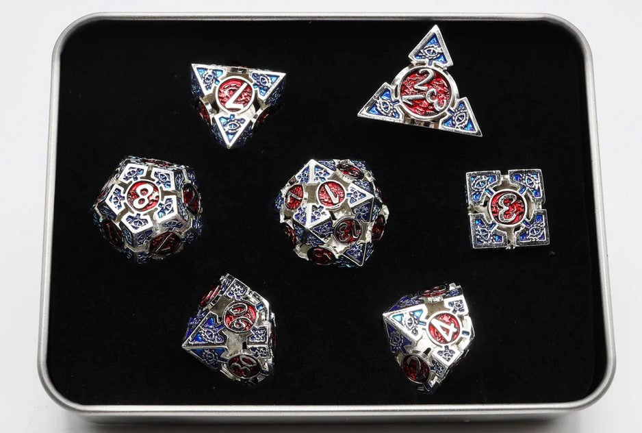 Watchful Oculus Metal Poly 7 Dice Set