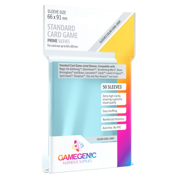 Prime Standard Card Game Sleeve Grey (50)